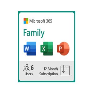 Microsoft 365 Family | 12-Month Subscription, Up to 6 People | Word, Excel, PowerPoint | 1TB OneDrive Cloud Storage | PC/MAC